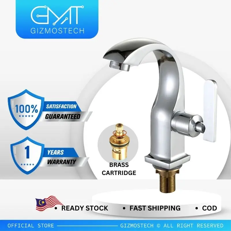 [READY STOCK]BATHROOM BASINTAP FAUSET BODY ALLOY CLEAR/MATT BRUSHED ANTI FINGER