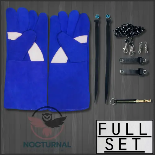 Paket HEMAT Glove/sarung tangan 40cm Angklet dan peluit untuk burung hantu dan elang
