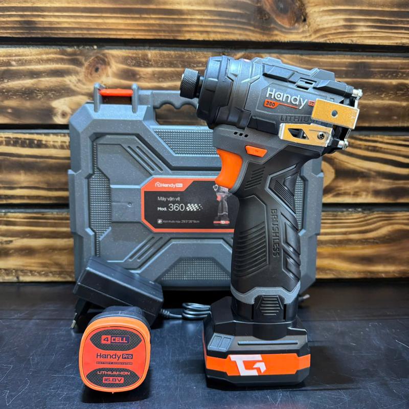 [LIVE] Máy Chuyên vít HANDY PRO Có Búa- Lực Siết 160Nm - Hệ 16,8v - Không Chổi Than- Bộ 1 PIN 8CELL + 1 PIN 4CELL