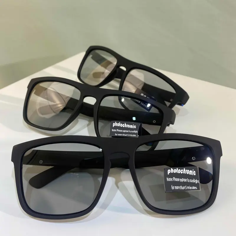 Kacamata photochromic Kacamata hitam pengubah cahaya luar ruangan, kacamata hitam bersepeda persegi untuk olahraga pria 1