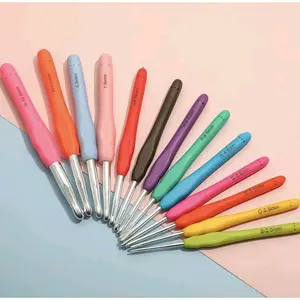 Hakpen Untuk Merajut Pegangan Karet 2mm, 2.5mm, 3mm, 3.5mm, 4mm, 4.5mm, 5mm, dan 6mm