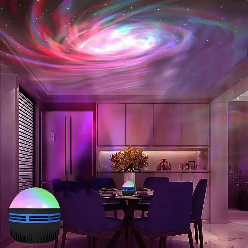 LED Projector Light, USB Powered RGB Night Light Projector with Remote Control, Novelty Lighting for Bedroom & Living Room Decoration, Home Video Projector, WiFi Smart Projector, LED Projector Lamp 2