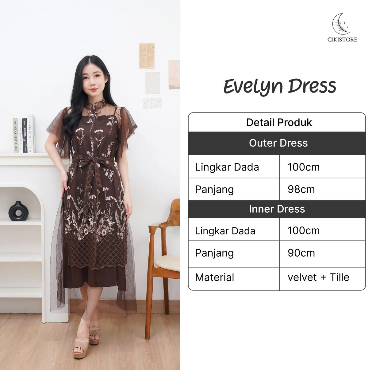 CIKISTORE - Noera Dress Wanita Pesta Brukat Tile | Gaun Pesta | Dress Pesta Outfit Bridesmaid Graduation