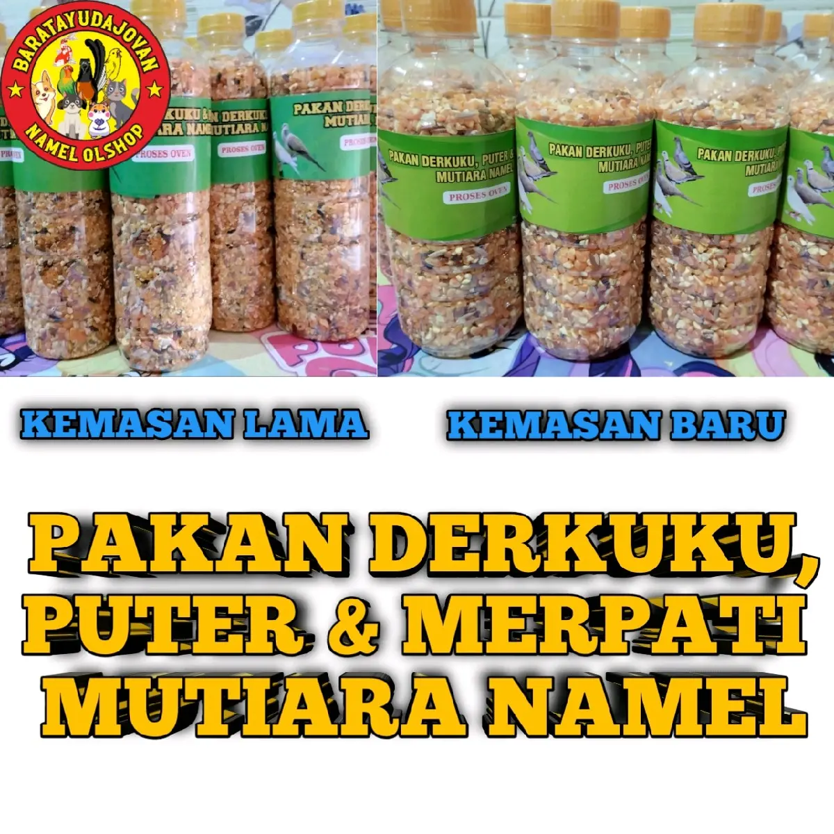 PAKAN BURUNG DERKUKU, PUTER, MERPATI MUTIARA NAMEL