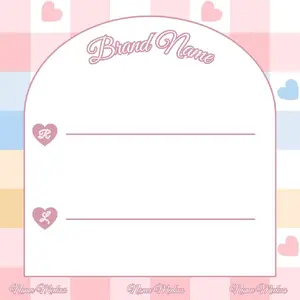 [ISI 10 PCS] Alas Desain Nail Art Latar Belakang Press On Nails Dudukan Kuku Palsu Kertas Dudukan Nail Art - Nail