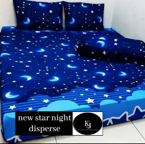 JANITRA SPREI SET GALAXY METEOR -LENGKAP SARBAN DAN SARGUL -kain halus lembut adem tidak luntur