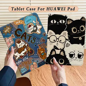 Cover For huawei matepad se 11 /se 10.4 / 11'5 s /12x / pro 12.2 /Pro10.8 / Pro11 /T10S / Pro 13.2 inch / With pencil holde Anti Jatuh Bumper Silikon Casing with Smart Auto Lock Sleep case