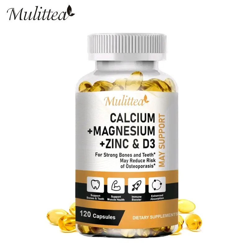 Calcium Magnesium Zinc Capsules With Vitamin D3 For Strong Bones & Teeth| & Heart Nerve and Immune Function