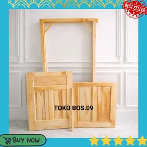 Pintu+Kusen Dapur Kayu Mahoni Pintu Belah 2 Atas Bawa