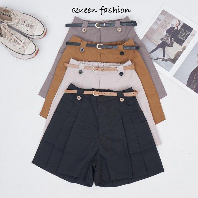 [QUEEN] CELANA PENDEK SHORT PANTS HIGHWAIST WANITA HOTPANTS+FREE BELT