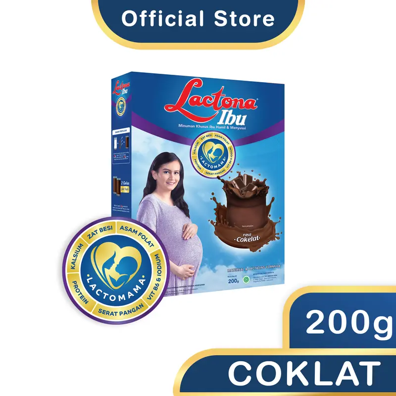 LACTONA IBU Susu Ibu Hamil dan Menyusui Rasa Cokelat 200 Gr (New Zealand Grassfed Milk) 0