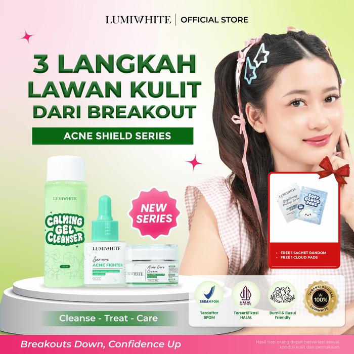 Gambar 【HEMAT】LUMIWHITE - Paket Acne Shield Series (FREE 1 SACHET RANDOM+CLOUD PADS) dari LUMIWHITE Kota Administrasi Jakarta Pusat Tokopedia