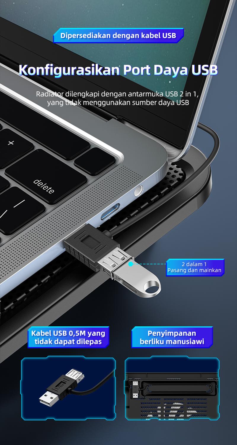 YLV Cooling Pad RGB Light Laptop Kipas Laptop Cooling Pad Pendingin Laptop Silent - M19 For Gaming Laptops Computer 10-14 Inci. YLV Cooling Pad RGB Light Laptop Kipas Laptop Cooling Pad Pendingin Laptop Silent - M19 For Gaming Laptops Computer 10-14 Inci.