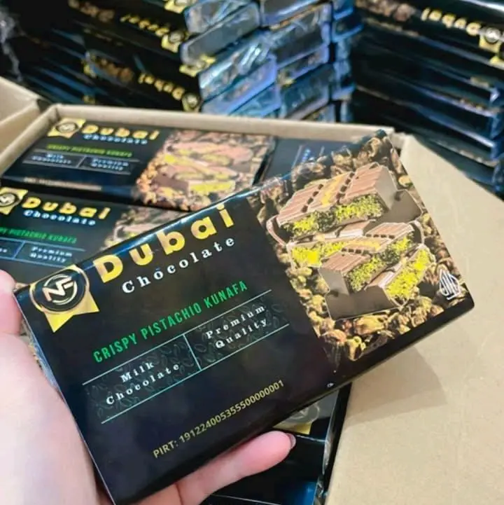 Coklat Dubai Crrypsy Pistachio KunaFa Ukuran Besar 250 Gram Premium - Cemilan, Food, Snack, Chocolate
