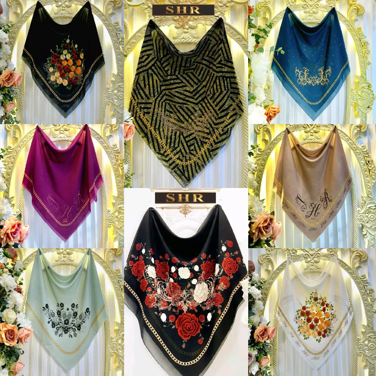 BISA COD NEW READYY HIJAB SEGI4 VOAL PRINTING BY SHR ORI REALPICT 100%