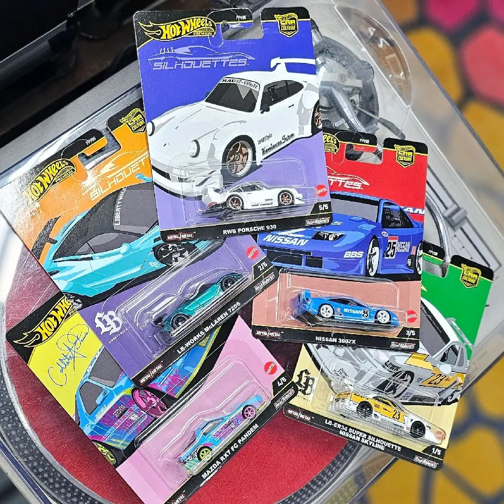 Hotwheels RWB & LBWK Nissan, Porsche Mazda, McLaren Silhouette Premium Diecast Cars