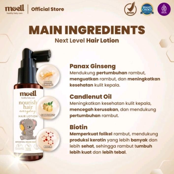 Moel Hair Lotion - Nurish Hair - Menutrisi Rambut 1