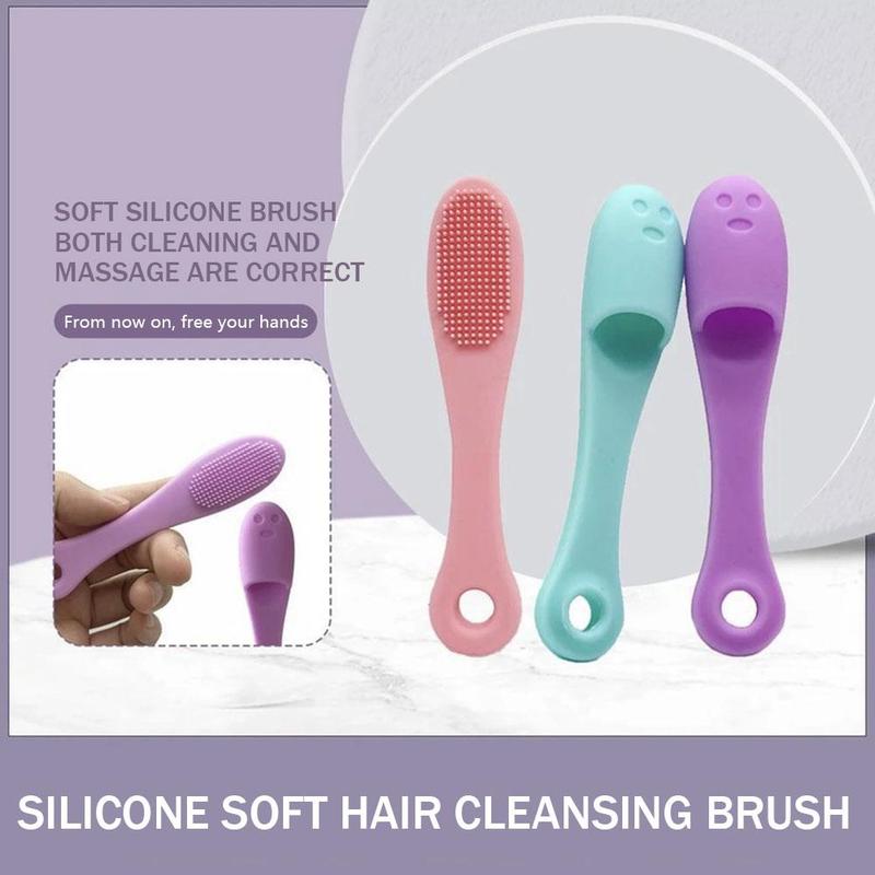 Product Introduction of Silicone Nose Wash Brush Blackhead Removal Nose Wing Acne Manual Thumb Brush Finger Facial Brush Silicone Nose Brush Facial Care Tools Skincare Delicate Squeeze Cleansing 24
