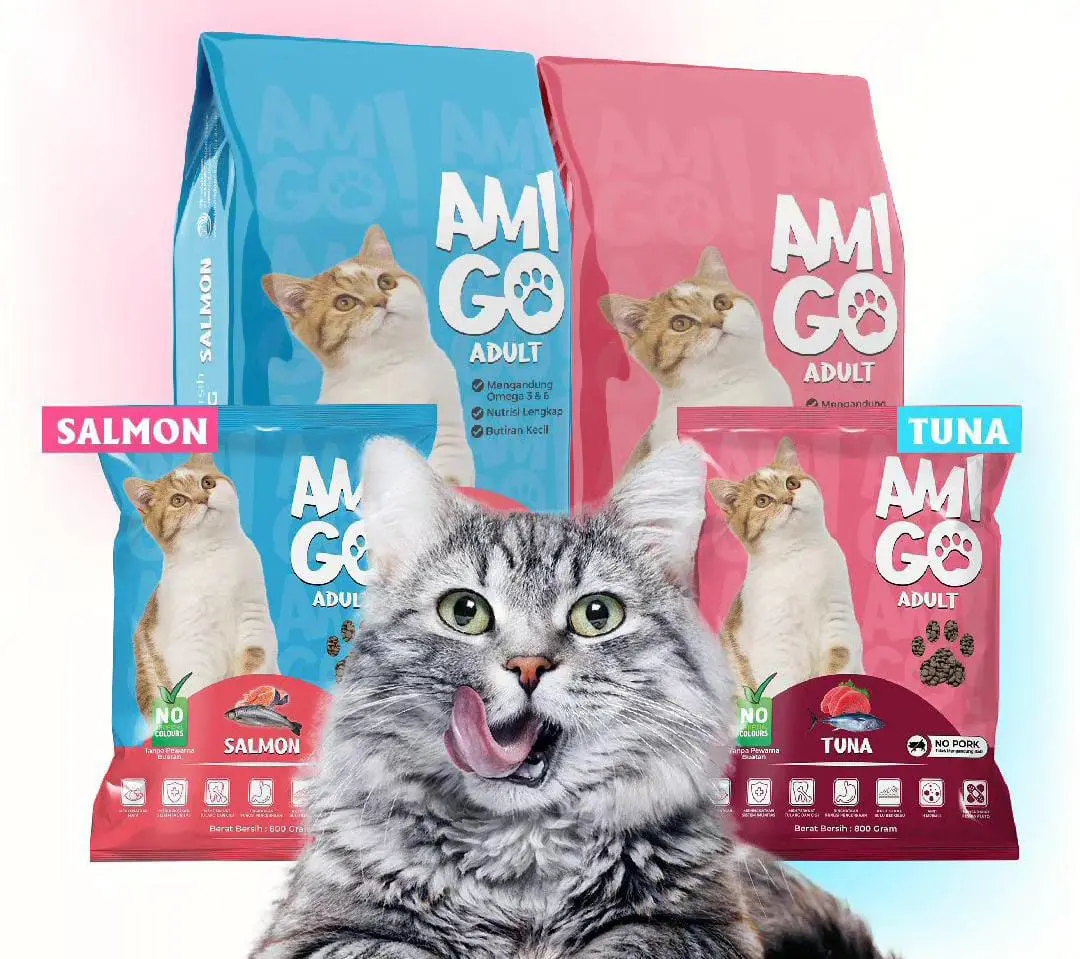 Amigo Makanan Kucing Adult FreshPack 800gr dry food kucing biar gemuk
