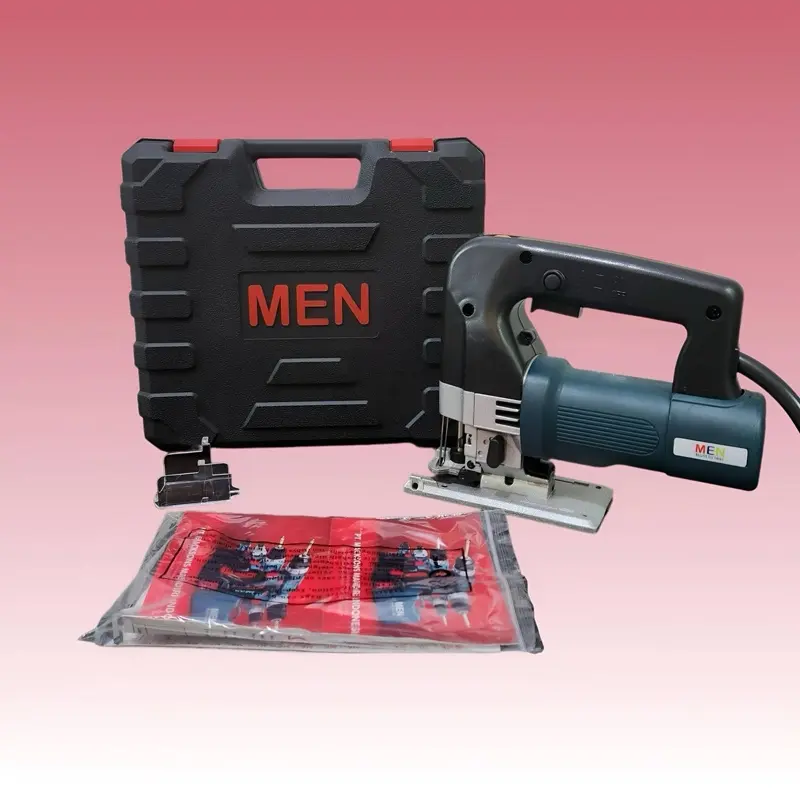 MEN Jigsaw Men JF JS60 Variabel Speed Gergaji Kayu Triplek 550 Watt Mesin Jigsaw Gergaji Kayu Triplek 65mm dengan Kotak Pengiriman dan Aksesori