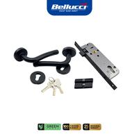 Gambar Bellucci Door Handle K-786 Black Kunci Pintu Rumah Satu Set Minimalis Modern High Security dari ONASSIS BELLUCCI OFFICIAL Kota Tangerang 4 Tokopedia