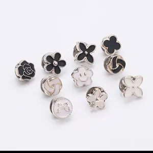 Bross hijab 10pcs / kancing tanpa jahit / Bross pengganti jarum pentul hijab Muslim