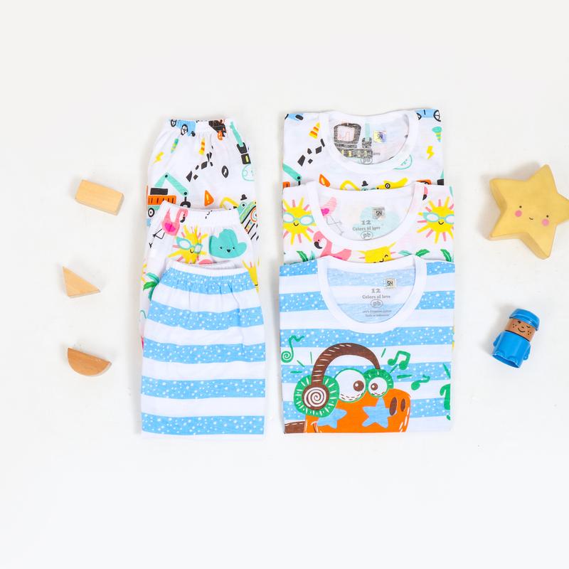 Product Introduction of Peachbello Set Pakaian Tidur Anak Usia 1-6th Bayi Lengan Pendek Anak Perempuan Bahan Katun 1