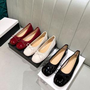 giày bệt da bóng cao cấp Bet-b75 nơ dù xinh xắn