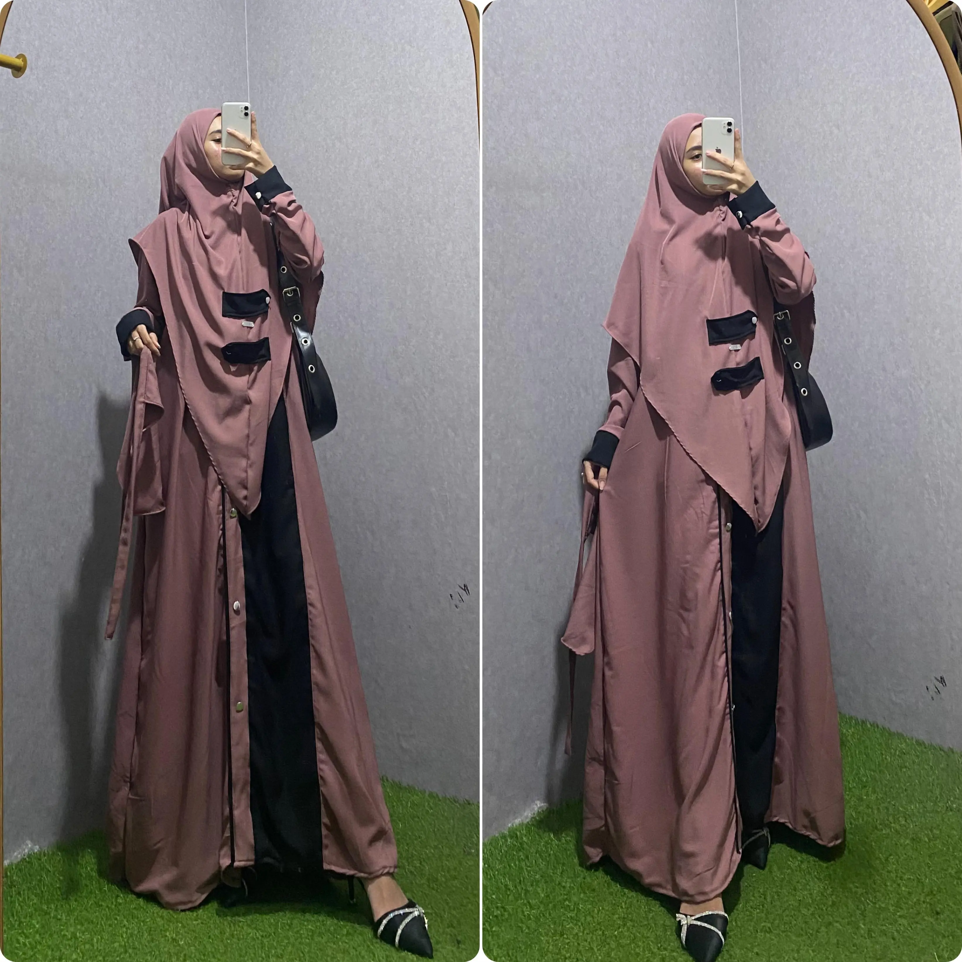 Gamis Madinah Bahan Shakila Syari One Set !