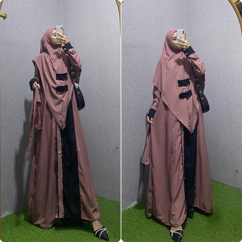 Gamis Madinah Bahan Shakila Syari One Set ! 0