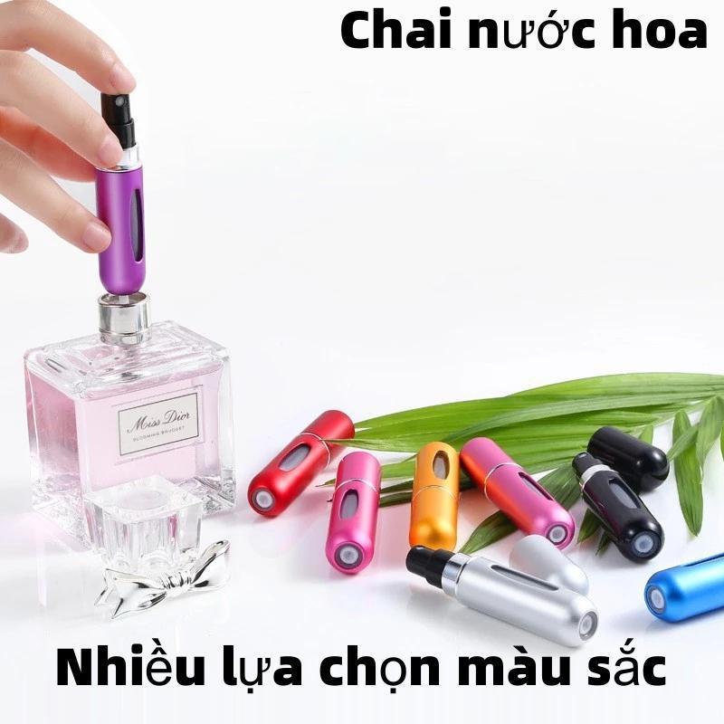 CHAI LỌ CHIẾT NƯỚC HOA - ỐNG CHIẾT TỰ ĐỘNG DẠNG XỊT 5ML VỎ NHÔM NHỰA THỦY TINH…