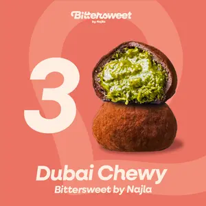 [ Exclusive ] 3 pcs Dubai Chewy Bittersweet By Najla