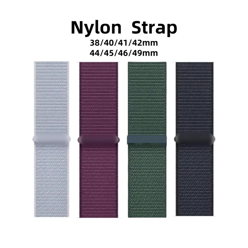Nylon Strap Tali Jam Tangan Pintar / Smart Watch bahan Elastic Nylon model sporty ukuran 38mm 42mm 44mm 45mm 46mm 49mm 0