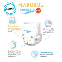Gambar MAKUKU SAP DIAPERS SLIM TAPE NB52 S48 PANTS M32 L34 XL32 XXL28 - SLIM NB52   dari Lumibebe Kota Administrasi Jakarta Selatan 4 Tokopedia
