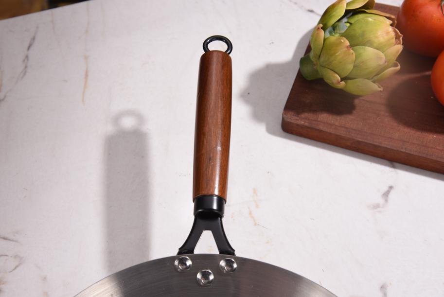 [EXCLUSIVE ISCHAINDYOFC] Texania Wajan Stainless 32cm Anti Lengket Gagang Kayu Solid - Anti Lecet - Tidak Mudah Penyok Diameter 32cm