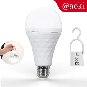 AOKI Lampu Bohlam LED AC/DC NEW CRYSTAL Darurat Emergency Lamp Baterai Downlight Gantung Saklar