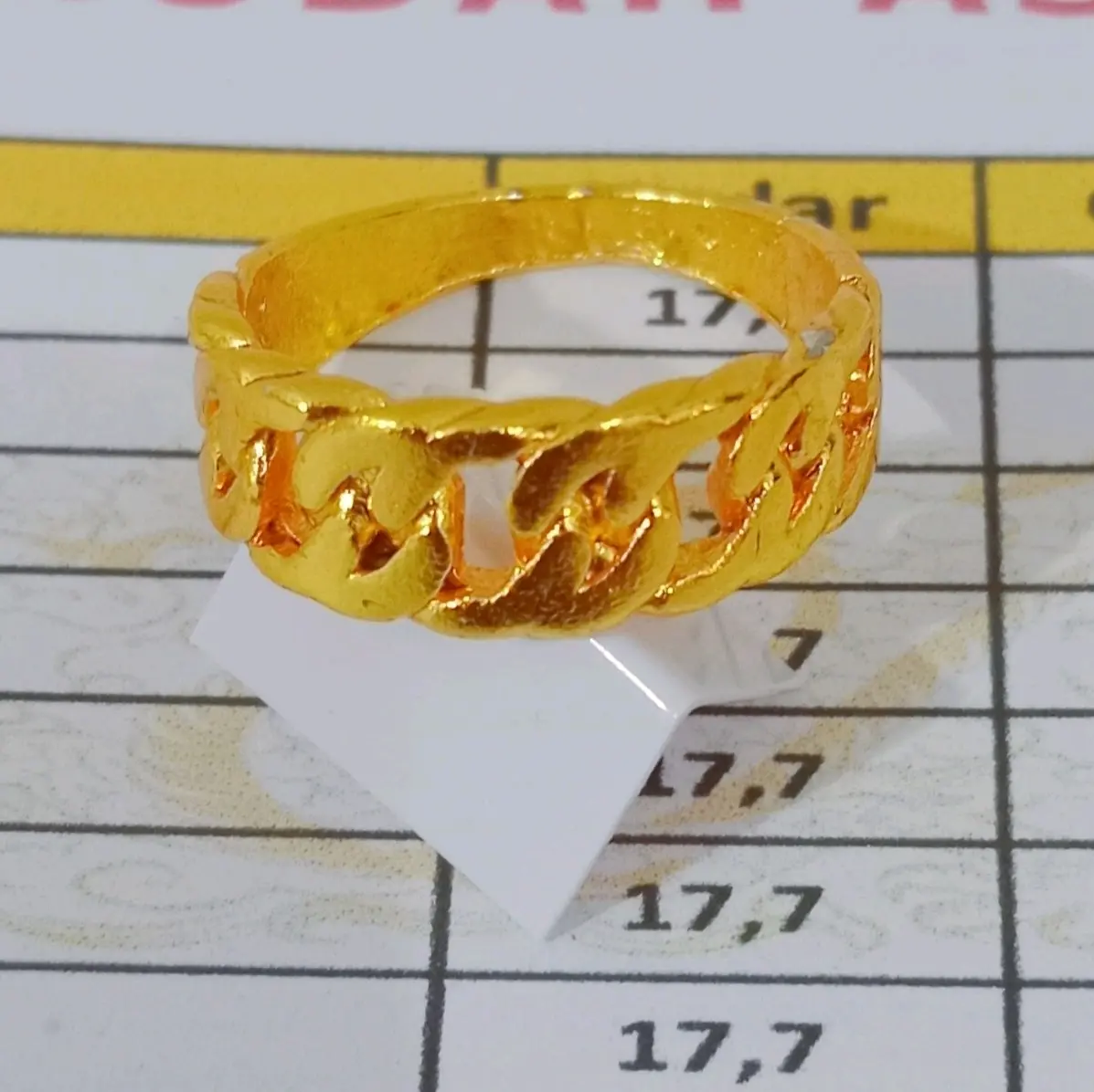 Cincin E.m.a.s 3gr asli free surat pembelian kadar 17.7