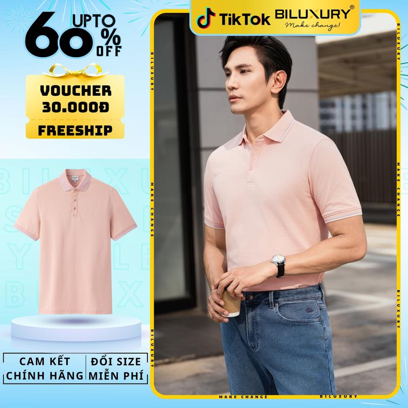[Hàng Mới 2025] Áo Polo Biluxury Cao Cấp 9APCB552HOG Thiết kế tinh tế form ôm vừa người tôn dáng trẻ trung Nam Ngắn Tay Menswear Shirt Có Cổ
