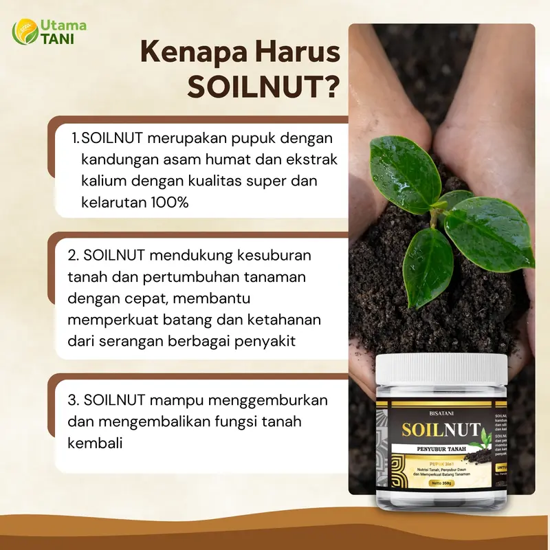 Soilnut Pupuk Penggembur dan Nutrisi Tanah Media Tanam Berkualitas 4