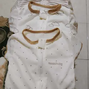 ummababyshop 3 pcs Romper Bayi Segiempat Jumper Segi Empat Baju Bayi Perempuan Laki Laki Set Newborn Perlengkapan Bayi Baru Lahir Jumpsuit 0-6 bulan Kancing