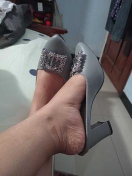 Product Review of HMF Yuiko High Heels Mules Wanita 7 cm AR08 from K**U M**S 0