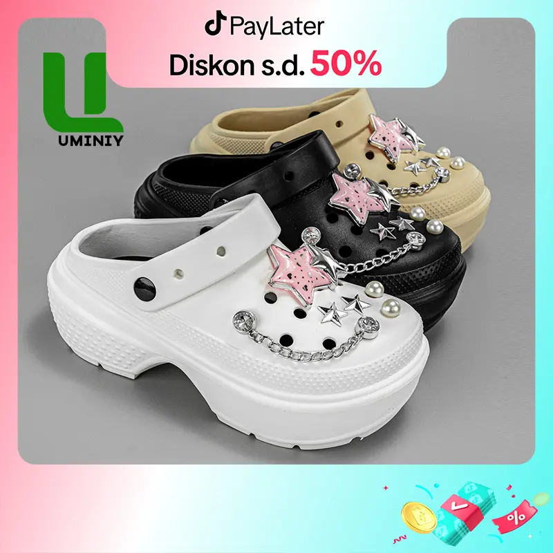 UMINIY Sandal Baim Wanita Dewasa Adventure Kodok Sandal FUJI Wedge Wanita Classic Bae Clog