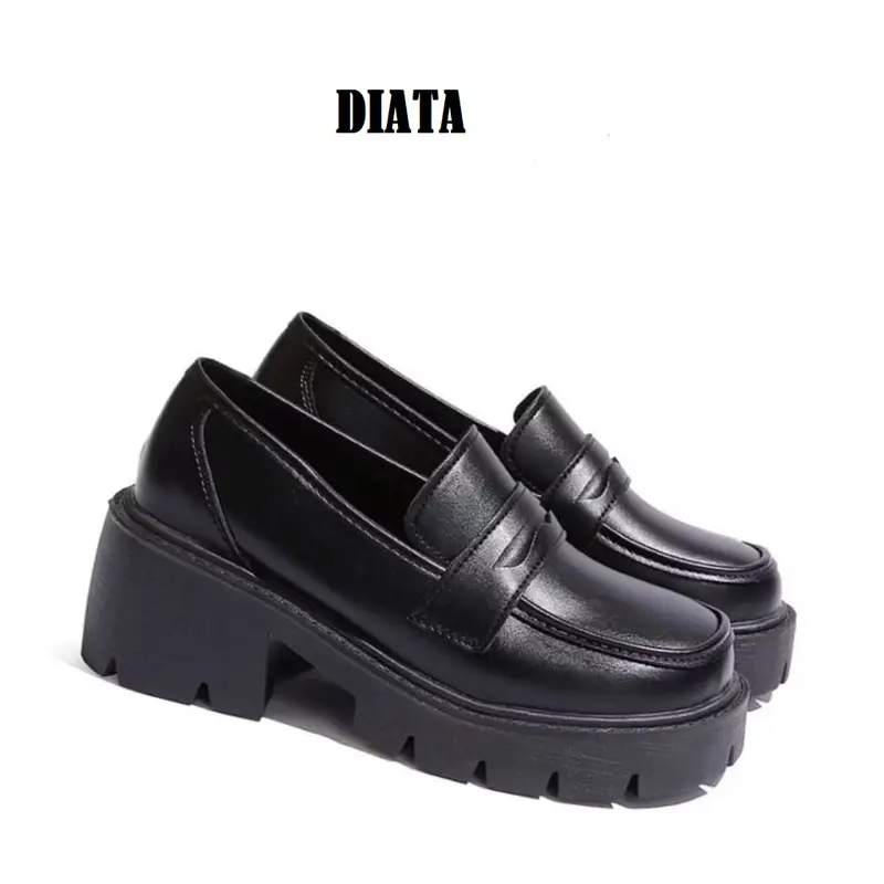 DIATA Sepatu Wanita Loafers Korean style Casual Shoes Kerja Kekinian Docmart Oxford 4