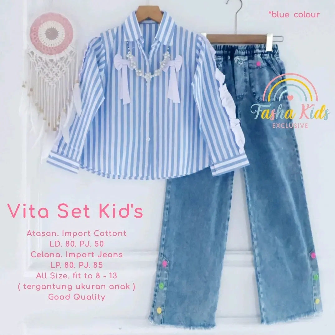 Baju Setelan Anak Vita Set Kids by Amelia Untuk Usia 8-13 Tahun ( Bisa COD ) Fashion Perempuan
