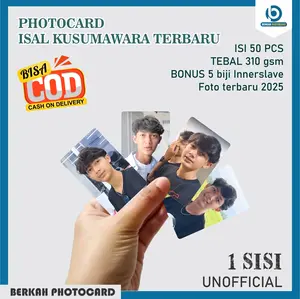 PHOTOCARD ISAL KUSUMAWARA (POTO TERBARU 2025) ISI 50 pcs, 1 SISI Kertas Foto