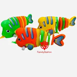 Mainan Anak anak Ikan Putar Kunci Jalan Mainan ikan Tanpa Baterai