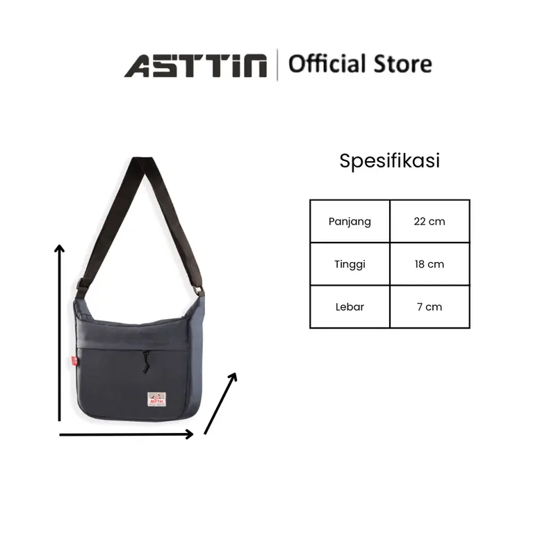 Tas Selempang Wallker (RR) Besar Canvas Series - Tas Perahu - Tas Bahu Pria Wanita Uniseks Slingbag ASTTIN 8
