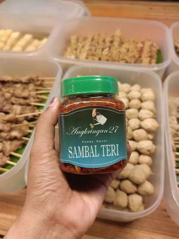 Sambal angkringan 27 pedas gacor, sambal teri, teri medan, cabai asli, tanpa pengawet, sambal pedas, sambal extrapedas 4