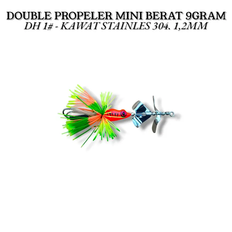 Umpan Casting Slater Double Propeler Mini Berat 9 Gram - Model Terbaru Ikan 3