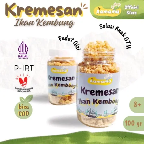 BY AAMAMA KREMESAN IKAN KEMBUNG NO MSG SOLUSI ANTI GTM 100 GRAM KREMESAN MPASI PREMIUM Bayi Anak-Anak 1